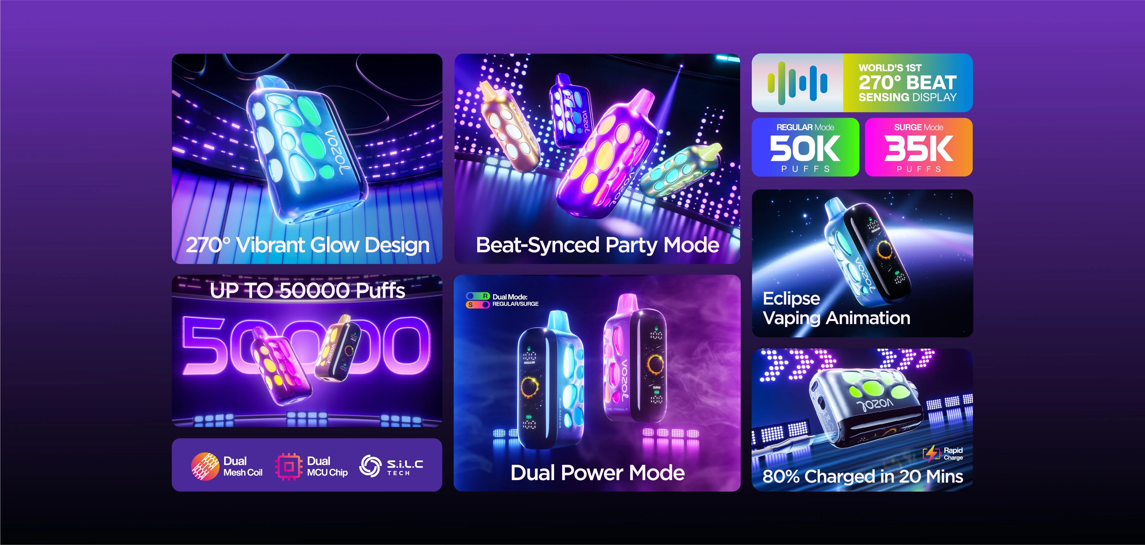 VOZOL RAVE 40000  Glow To The Max!